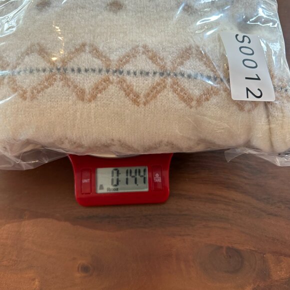 Talbots Petite Sweater Fair Isle Pattern Mock Neck Stretch Fabric Ivory W US XLP - Picture 9 of 9